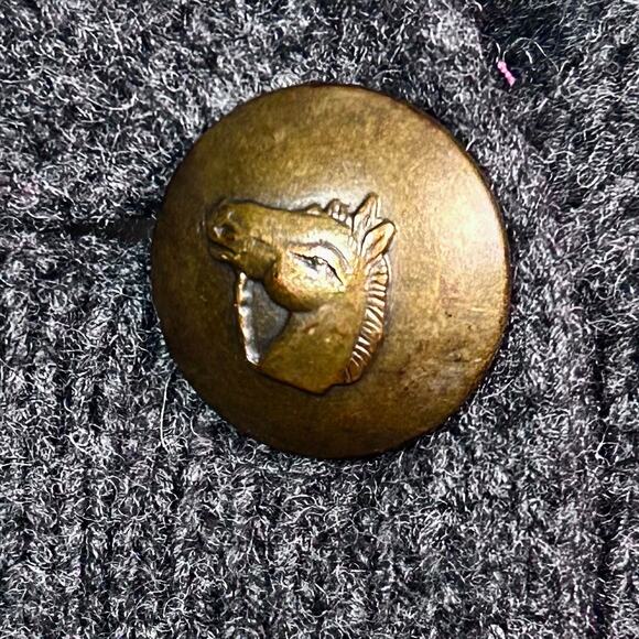 J.Crew sweater cardigan women's XS shawl Merino Angora Horse fisherman cable y2k - Picture 3 of 9